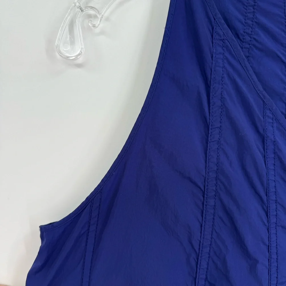 Athleta Canopy Parachute Nylon Maxi Swing Dress Purple Lightweight size Medium - Picture 8 of 10